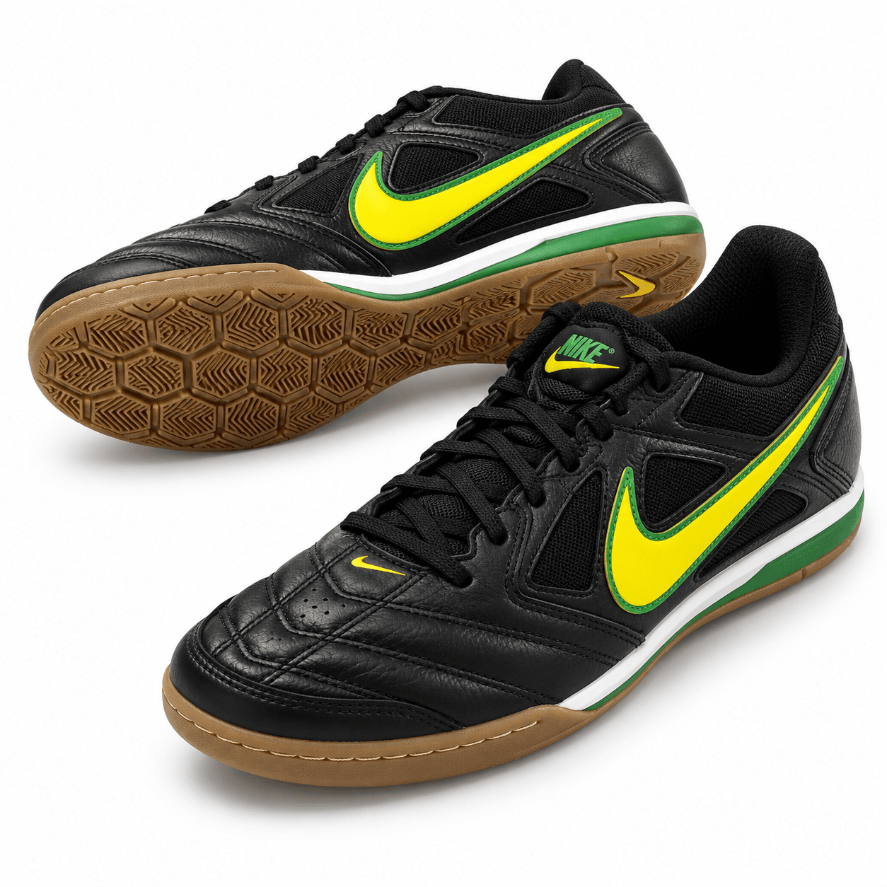 Nike Futsal Indoor Black Yellow Green – Semelle Gum