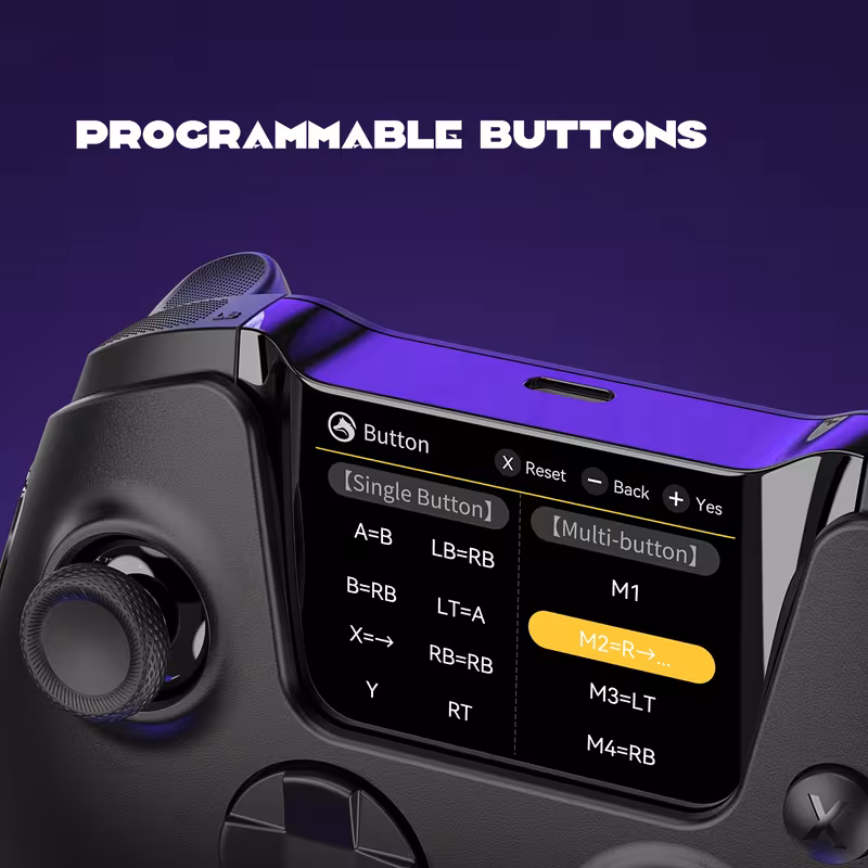 Manette de Jeu Sans Fil Interactive (No Drift) — iOS / Switch / PC / Android / Steam Deck · RGB · Batterie 1800mAh · V2 Noir vue 5