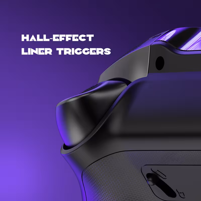 Manette de Jeu Sans Fil Interactive (No Drift) — iOS / Switch / PC / Android / Steam Deck · RGB · Batterie 1800mAh · V2 Noir vue 6