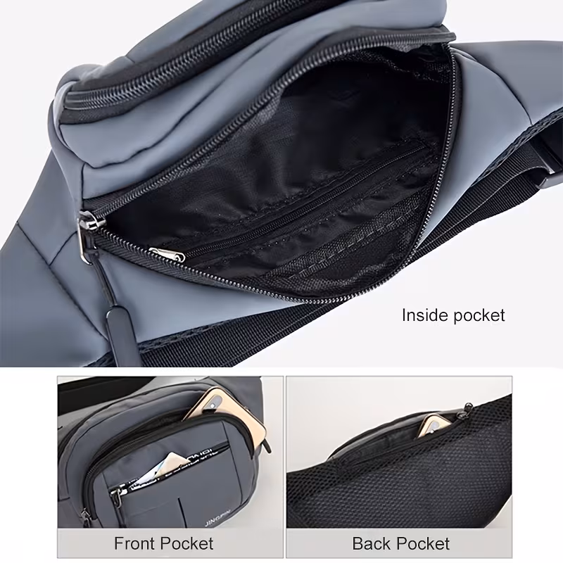 Sac Banane Polyvalent PU — Ceinture / Bandoulière / Épaule / Poitrine vue 3